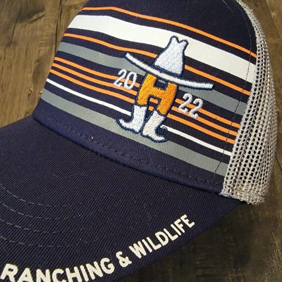 Houston Livestock Show Rodeo Hat RANCHING & WILDLIFE 2022 Mesh Snapback Cap - Picture 2 of 4